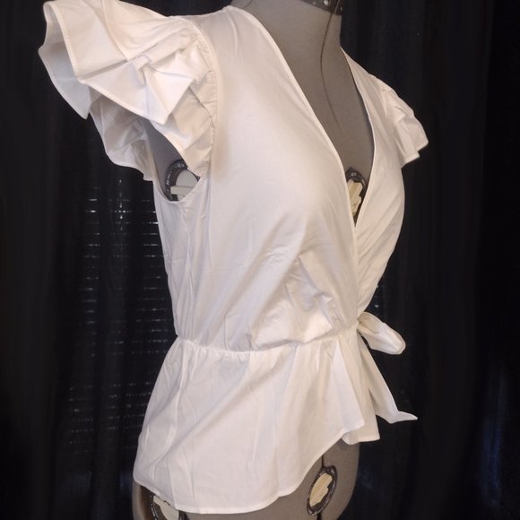 Express Ruffle Peplum Top - Picture 2 of 8